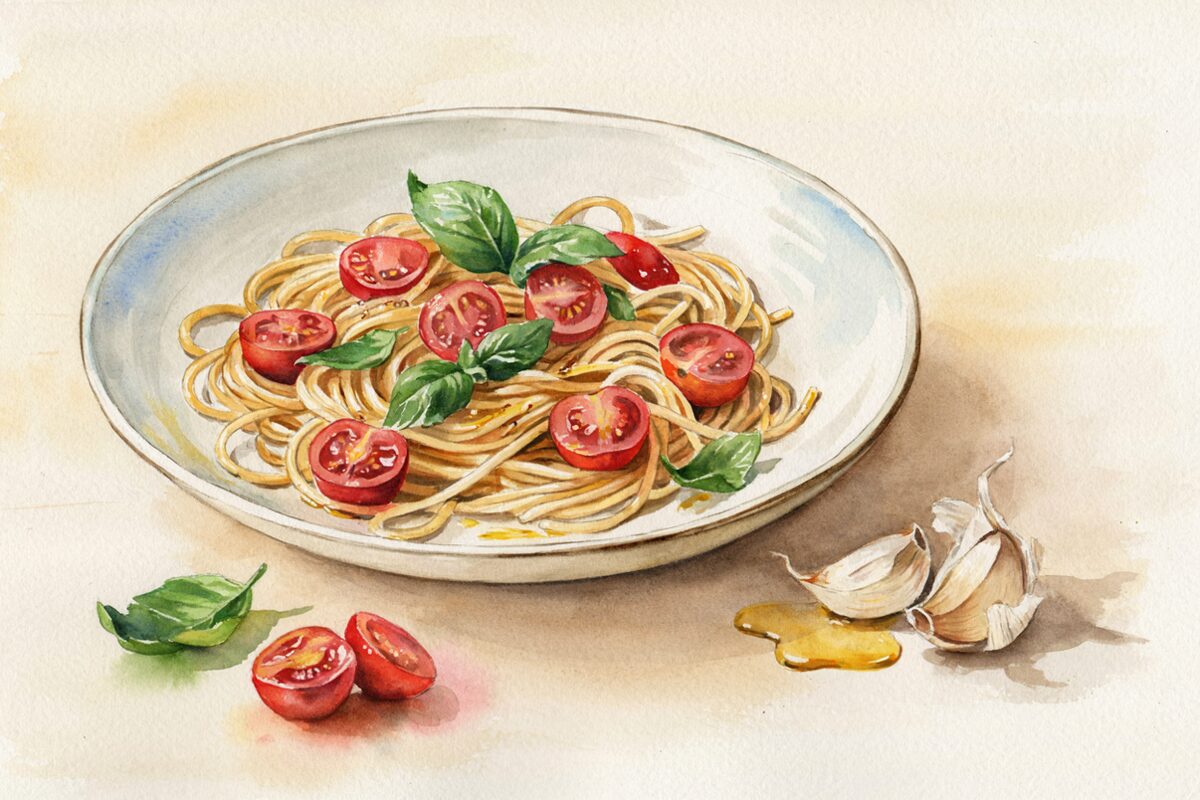 Raw Tomato & Basil Pasta