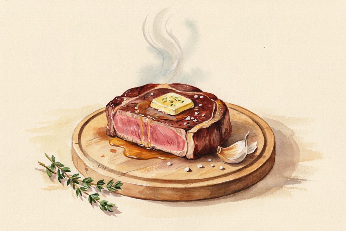Reverse-Seared Ribeye Steak