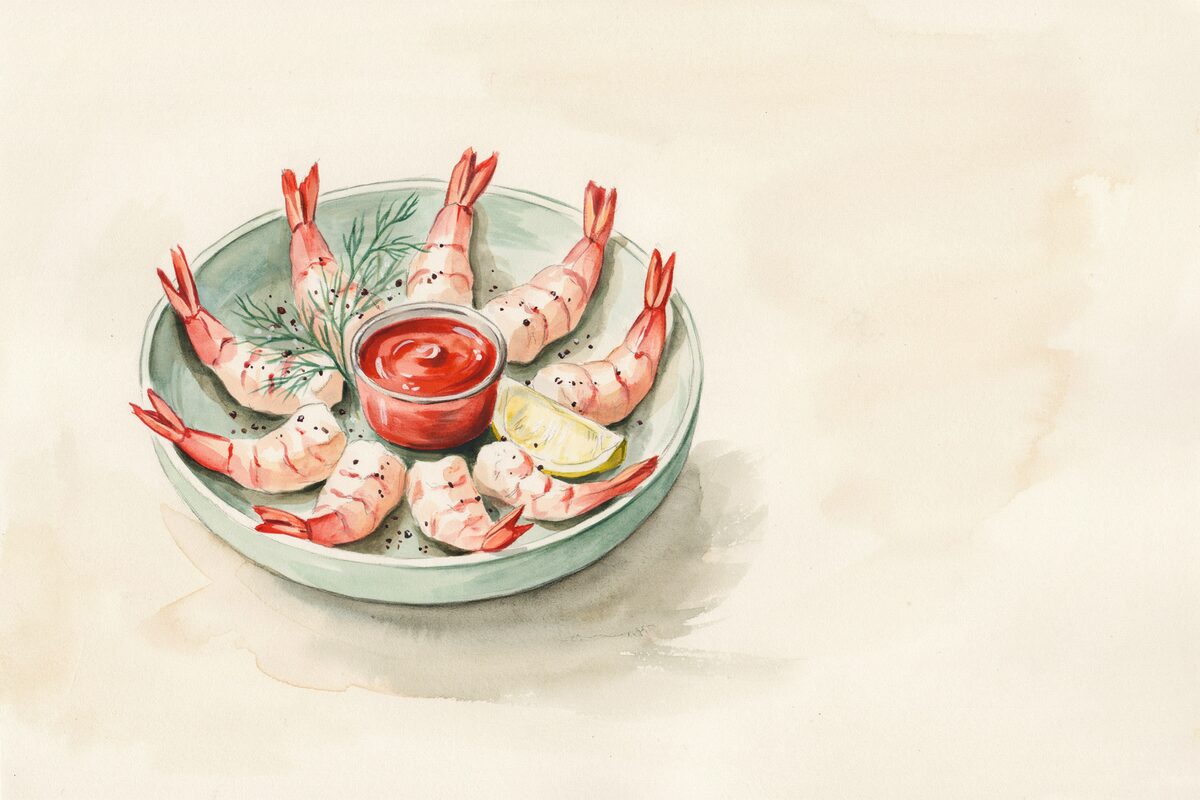 Sous Vide Shrimp with Cocktail Sauce